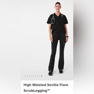 Figs High Waisted Seville Flare Scrub Leggings NWT